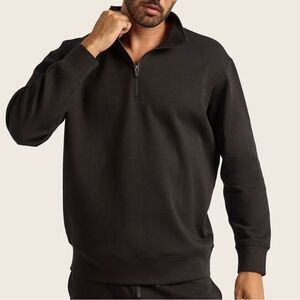 BOODY - Bamboo CloudKnit Men's Quarter Zip Sweater in Black